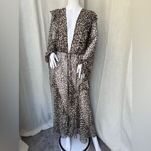 Victoria’s Secret Leopard sheer robe or swim cover up sz M/L